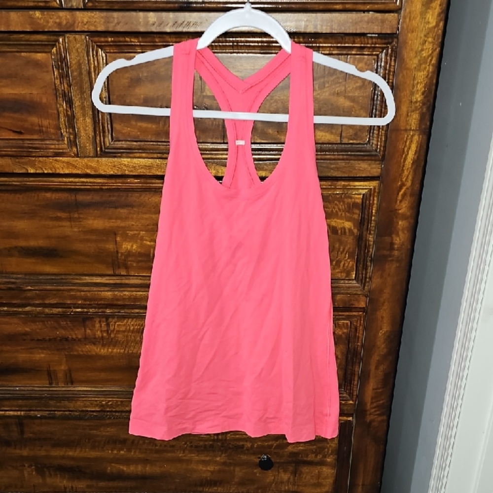 Lululemon Pink Racerback Tank Top. P2P Is 14". Fits Like A Sz 4.